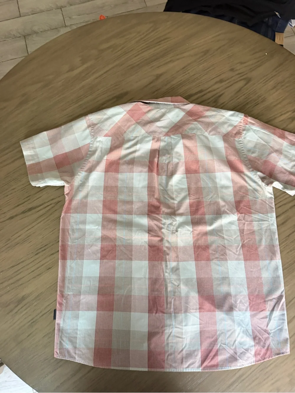 Patagonia Men's Short-Sleeve Button-Down Shirt - Pink and White Check